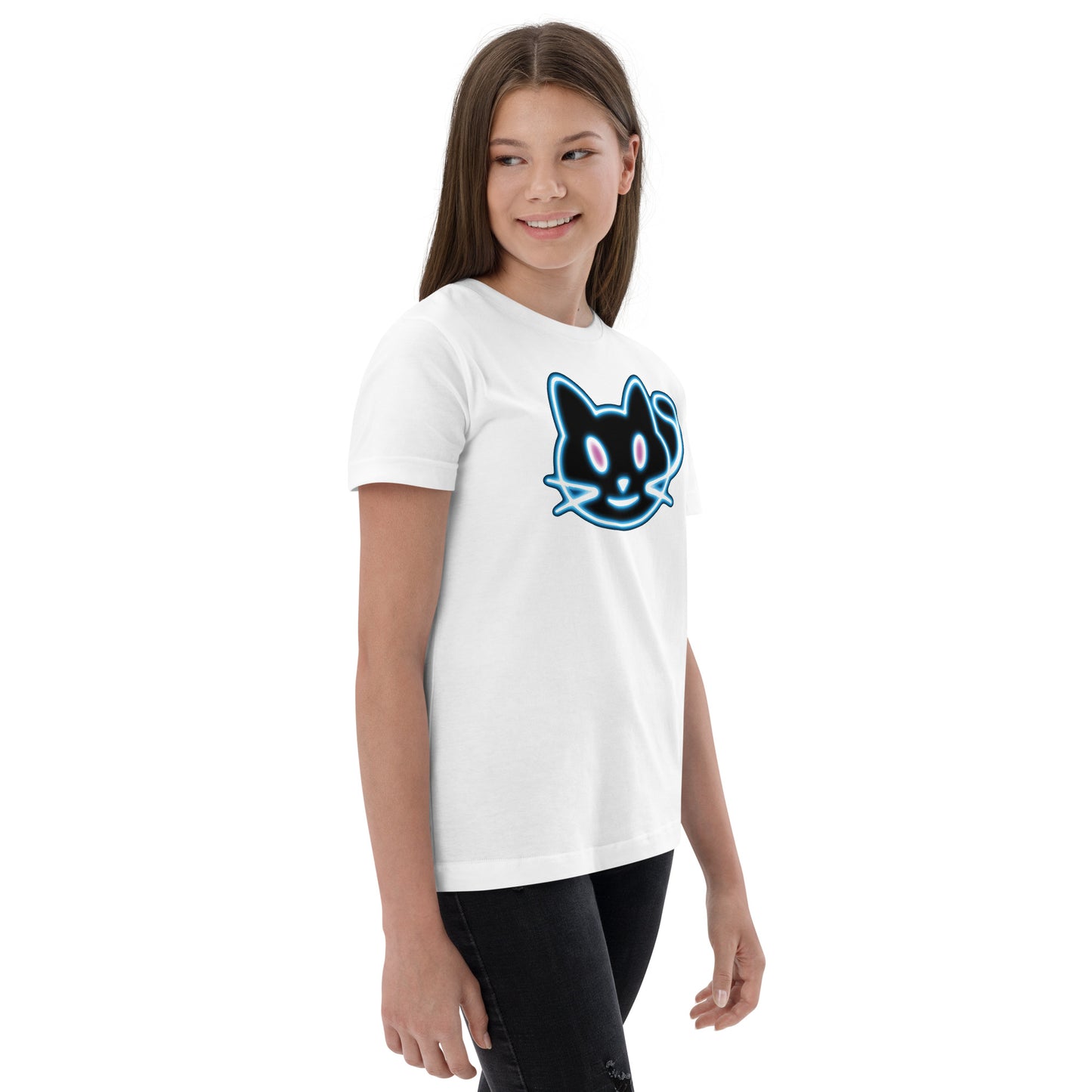 Neon Cat 2 - Youth jersey t-shirt